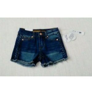 The Markie Cutoff Denim Shorts Braided Frayed Sz 5
